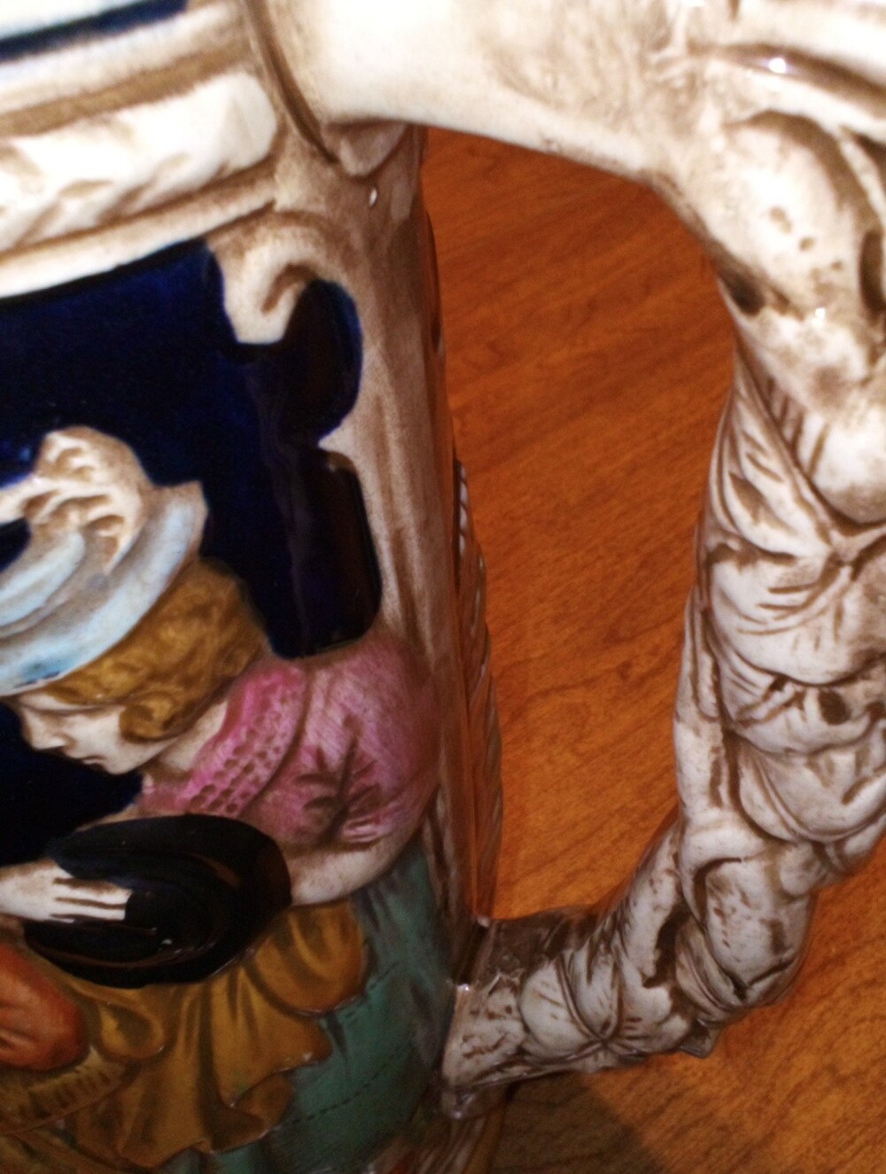Vintage KW Star 9.5" German-Style Ceramic Beer Mug Tavern Relief Scene/Castle - Picture 9 of 15